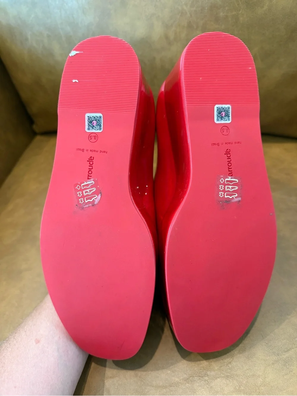 NEW Larroude Blair Vibrant Red Platform Shoes Mary Jane 8.5 - Picture 8 of 9